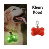 Os illumin&eacute; &agrave; led avec clip pour collier de chien (Rouge)