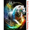 Crystal Diamond Painting Tijger kleurrijk 01