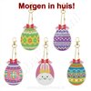 Diamond Painting Sleutelhanger Set Pasen 02 (5 stuks)