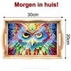 Plateau en Bois Diamond Painting 05 Chouette (20x30cm)