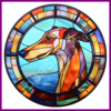 Diamond Painting Glas in lood Hond - Greyhound
