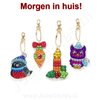 Diamond Painting Set de porte-cl&eacute;s No&euml;l 10 (4 pi&egrave;ces)