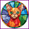 Diamond Painting Glas in lood Kat - Devon Rex