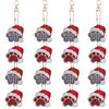 Diamond Painting Porte-cl&eacute;s Set Pattes de No&euml;l (16 pi&egrave;ces)
