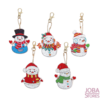 Diamond Painting Porte-cl&eacute;s Set No&euml;l AA911 - Bonhomme de Neige