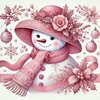 Diamond Painting Bonhomme de Neige avec Chapeau 05