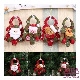 Kersthangers Kerstboom set van 4 stuks