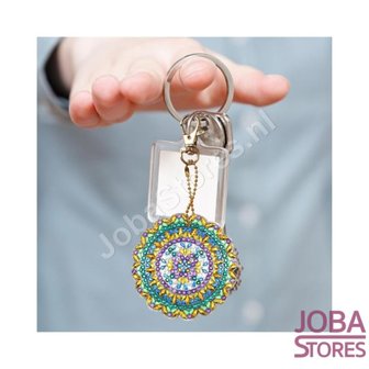 Diamond Painting Sleutelhanger Set Mandala (5 stuks)