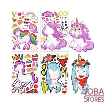 Sticker Fun Sticker Set Licornes (4 pi&egrave;ces)