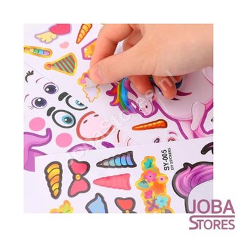 Sticker Fun Sticker Set Licornes (4 pi&egrave;ces)