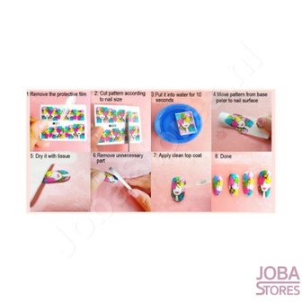 Ensemble d&#039;autocollants pour ongles pattes (6 feuilles)