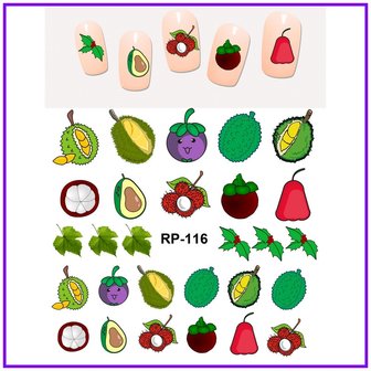 Ensemble d&#039;autocollants pour ongles Fruit (150 autocollants)