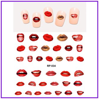 Set de Stickers Ongles L&egrave;vres (150 stickers)