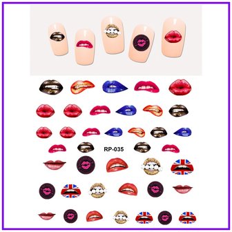 Set de Stickers Ongles L&egrave;vres (150 stickers)