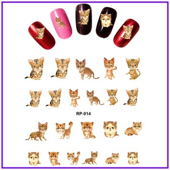 Set Stickers Ongles Chats (150 stickers)