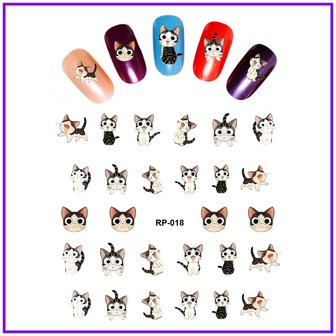 Set Stickers Ongles Chats (150 stickers)