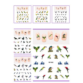 Set de Stickers Ongles Oiseaux (150 stickers)