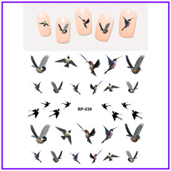 Set de Stickers Ongles Oiseaux (150 stickers)