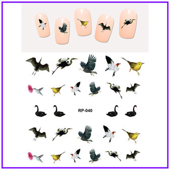 Set de Stickers Ongles Oiseaux (150 stickers)