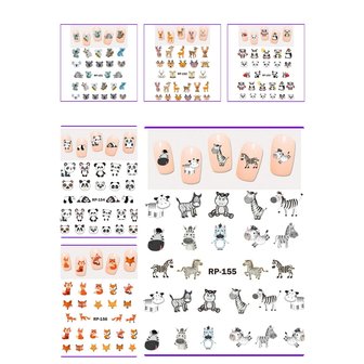 Set de Stickers Ongles Animaux (150 stickers)