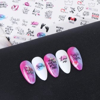 Set d&#039;autocollants pour ongles Amour (250 autocollants)