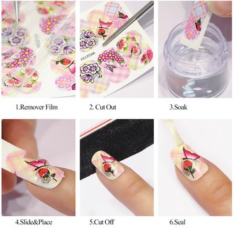 Set d&#039;autocollants pour ongles Bisous (250 autocollants)