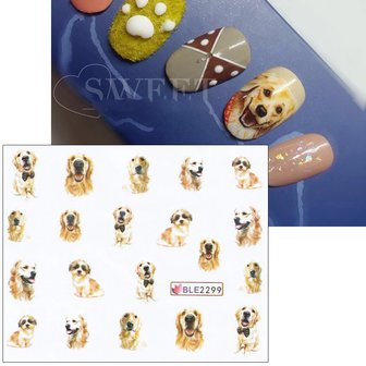 Set d&#039;autocollants pour ongles Chiens (220 autocollants)