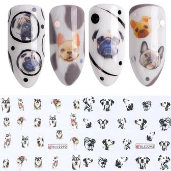 Set d&#039;autocollants pour ongles Chiens (220 autocollants)