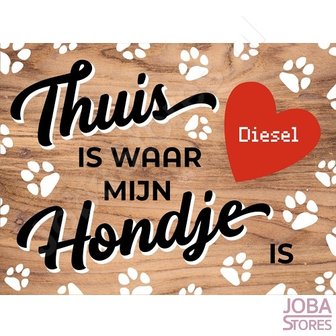 Diamond Painting Custom Hondje Houtkleur (Groot Formaat)