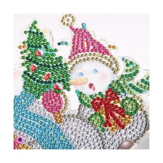 Diamond Painting Christmas Hanging Ornement 01 20cm (Bonhommes de neige)