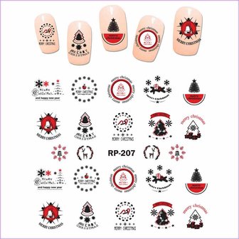 Set de Stickers Ongles No&euml;l 03 (6 feuilles)