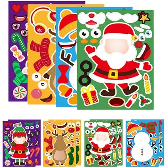 Sticker Fun Sticker Set No&euml;l (8 pi&egrave;ces)