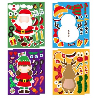 Sticker Fun Sticker Set No&euml;l (8 pi&egrave;ces)