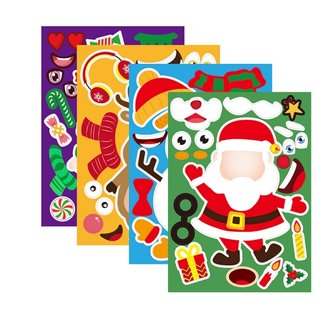 Sticker Fun Sticker Set No&euml;l (8 pi&egrave;ces)