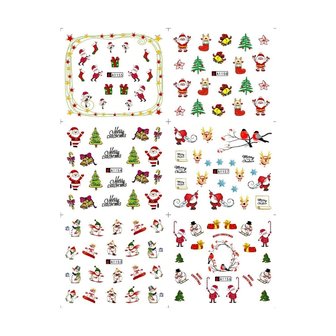 Set de Stickers Ongles No&euml;l 02 (12 feuilles)