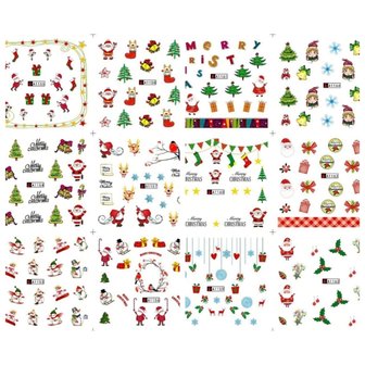 Set de Stickers Ongles No&euml;l 02 (12 feuilles)