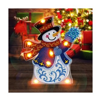 Diamond Painting Christmas Lampadaire 06 (Bonhomme de neige)