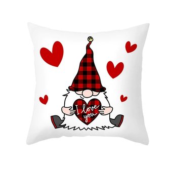 Taie d&#039;oreiller d&eacute;corative Gnomes / Gnomes 02 (45cm) - Saint Valentin - F&ecirc;te des M&egrave;res