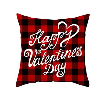 Taie d&#039;oreiller d&eacute;corative Happy Valentines Day 06 (45cm) - CONSEIL Saint Valentin