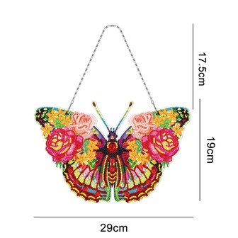 Diamant Peinture Ornement Suspendu Papillon (30cm)