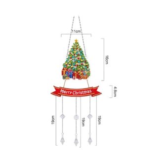 Ornement &agrave; suspendre pour peinture au diamant avec cha&icirc;nes 09 Sapin de No&euml;l