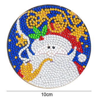 Diamond Painting Christmas Coaster set 01 avec support (6 pi&egrave;ces)