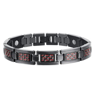 Bracelet Titane Magn&eacute;tique (homme) Noah Red