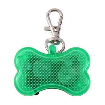 Os illumin&eacute; &agrave; led avec clip pour collier de chien (Vert)