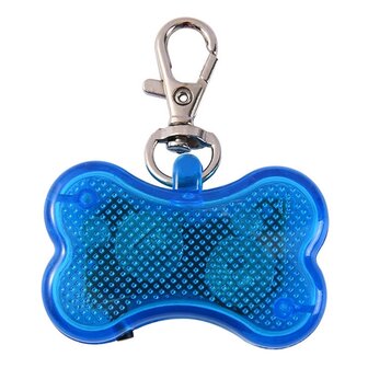 Os illumin&eacute; &agrave; led avec clip pour collier de chien (Bleu)