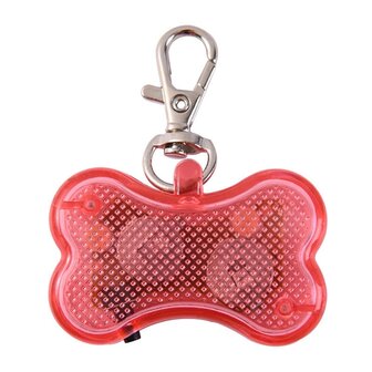 Os illumin&eacute; &agrave; led avec clip pour collier de chien (Rose)