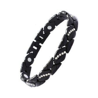 Bracelet Magn&eacute;tique Acier (femme) Fey 01 (Noir)