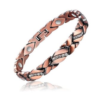 Bracelet magn&eacute;tique en acier (femme) Fey 19 (couleur cuivre)