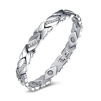 Bracelet magn&eacute;tique en acier (femme) Fey 02 (couleur argent)