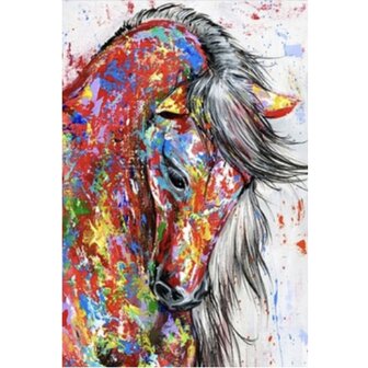 Diamond Painting Horse Graffiti (taille et forme de pierres au choix)